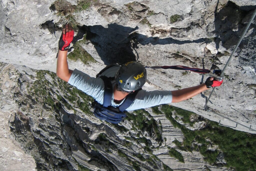 Climber in environment