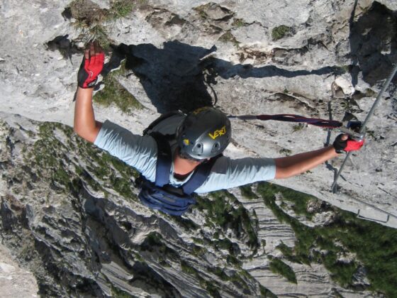 Climber in environment